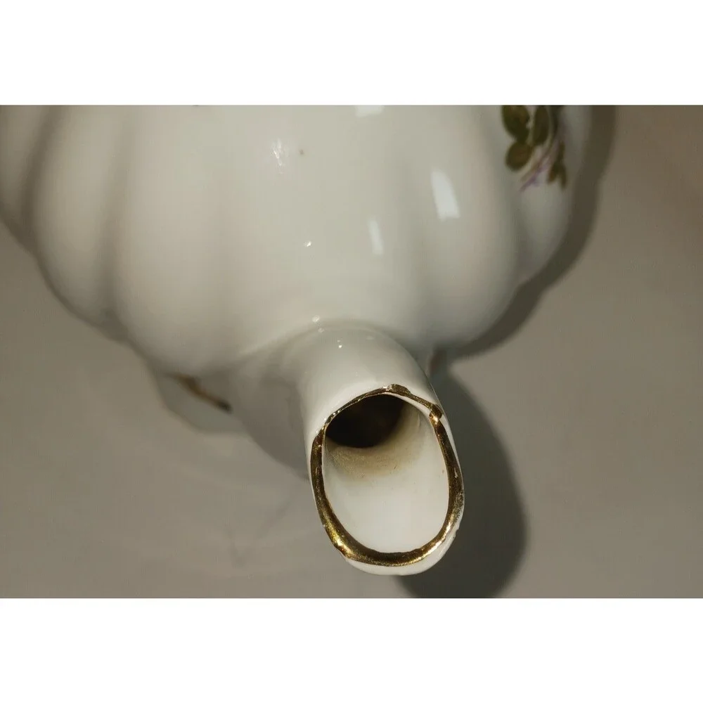 Vintage Porcelain Teapot Roses Flowers Hand Painted Made in Japan